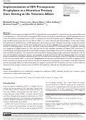 Cover page: Implementation of HIV Preexposure Prophylaxis in a Homeless Primary Care Setting at the Veterans Affairs.