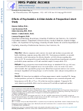 Cover page: Effects of Psychedelics in Older Adults: A Prospective Cohort Study.