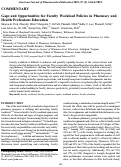 Cover page: Gaps and Opportunities for Faculty Workload Policies in Pharmacy and Health Professions Education