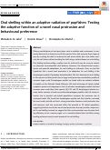 Cover page: Oral shelling within an adaptive radiation of pupfishes: Testing the adaptive function of a novel nasal protrusion and behavioural preference