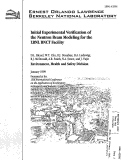 Cover page: Initial Experimental Verification of the Neutron Beam Modeling for the LBNL BNCT Facility