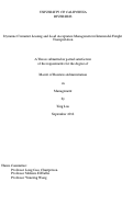 Cover page: Dynamic Container Leasing and in Intermodal Freight Transportation
