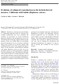 Cover page: Evolution of enhanced reproduction in the hybrid-derived invasive, California wild radish (Raphanus sativus)