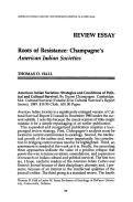 Cover page: Roots of Resistance: Champagne's American Indian Societies