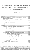 Cover page: The Long-Playing Blues: Did the Recording Industry’s Shift from Singles to Albums Violate Antitrust Law?
