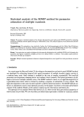 Cover page: Statistical analysis of the SDMP method for parameter estimation of multiple transients