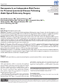 Cover page: Sarcopenia Is an Independent Risk Factor for Proximal Junctional Disease Following Adult Spinal Deformity Surgery