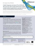 Cover page: A plain language summary of how lefamulin alone can be used to treat pneumonia caught outside of the hospital due to common bacterial causes, including drug-resistant bacteria