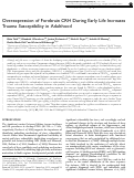 Cover page: Overexpression of Forebrain CRH During Early Life Increases Trauma Susceptibility in Adulthood