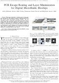 Cover page: PCB Escape Routing and Layer Minimization for Digital Microfluidic Biochips