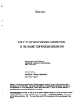 Cover page: Public Policy Implications of Imperfections in the Market for Worker Participation