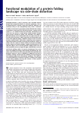Cover page: Functional modulation of a protein folding landscape via side-chain distortion