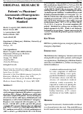 Cover page: Patients’ vs. Physicians’ Assessments of Emergencies: The Prudent Layperson Standard