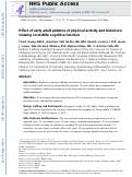 Cover page: Effect of Early Adult Patterns of Physical Activity and Television Viewing on Midlife Cognitive Function