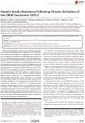 Cover page: Hepatic Insulin Resistance Following Chronic Activation of the CREB Coactivator CRTC2*