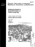 Cover page: Realizing the benefits of restored periodicity in a particle storage ring