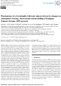 Cover page: Fluctuations of a Greenlandic tidewater glacier driven by changes in atmospheric forcing: observations and modelling of Kangiata Nunaata Sermia, 1859–present