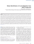 Cover page: Robust identification of local adaptation from allele frequencies.