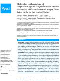 Cover page: Molecular epidemiology of coagulase-negative Staphylococcus species isolated at different lactation stages from dairy cattle in the United States