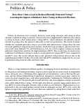 Cover page: Does More Choice Lead to Reduced Racially Polarized Voting? Assessing the Impact of Ranked-Choice Voting in Mayoral Elections