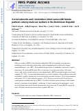 Cover page: Social networks and condomless intercourse with female partners among male sex workers in the Dominican Republic