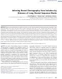 Cover page: Inferring Recent Demography from Isolation by Distance of Long Shared Sequence Blocks