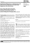 Cover page: Institutional Experience of Treatment and Outcomes for Cutaneous Periauricular Squamous Cell Carcinoma