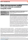 Cover page: Single cell transcriptomic profiling of a neuron-astrocyte assembloid tauopathy model