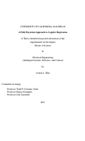 Cover page: A Fully Bayesian Bayesian Approach to Logistic Regression