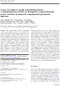 Cover page: Conserved regulatory motifs at phenylethanolamine N-methyltransferase (PNMT) are disrupted by common functional genetic variation: an integrated computational/experimental approach