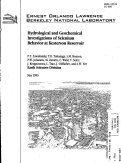 Cover page: Hydrological and Geochemical Investigations of Selenium Behavior at Kesterson Reservoir