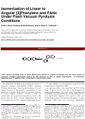 Cover page: Isomerization of linear to angular [3]phenylene and PAHs under flash vacuum pyrolysis conditions