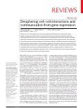 Cover page: Deciphering cell–cell interactions and communication from gene expression