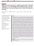 Cover page: Application and reduction of a nonlinear hyperelastic wall model capturing ex vivo relationships between fluid pressure, area, and wall thickness in normal and hypertensive murine left pulmonary arteries