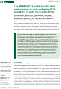 Cover page: The MERTK/FLT3 inhibitor MRX-2843 overcomes resistance-conferring FLT3 mutations in acute myeloid leukemia