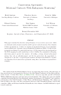 Cover page: Conservation Agreements: Relational Contracts with Endogenous Monitoring