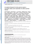 Cover page: An analytical framework for whole-genome sequence association studies and its implications for autism spectrum disorder