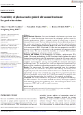 Cover page: Feasibility of photoacoustic‐guided ultrasound treatment for port wine stains