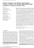 Cover page: Radiative transport in the delta-P1 approximation: accuracy of fluence rate and optical penetration depth predictions in turbid semi-infinite media