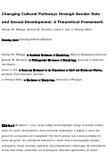 Cover page: Changing Cultural Pathways through Gender Role and Sexual Development: A Theoretical Framework