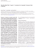 Cover page: Mortality-Risk With “Capacity” Constraints On Community Treatment Order Utilization