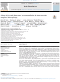 Cover page: Safety of focused ultrasound neuromodulation in humans with temporal lobe epilepsy