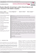 Cover page: Equine idiopathic hemorrhagic cystitis: Clinical features and comparison with bladder neoplasia