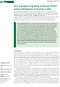 Cover page: GLP-1 receptor signaling increases PCSK1 and β cell features in human α cells.