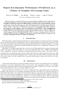 Cover page: Rapid Aerodynamic Performance Prediction on a Cluster of Graphics Processing Units
