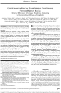 Cover page: Continuous Adductor Canal Versus Continuous Femoral Nerve Blocks