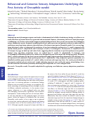 Cover page: Behavioral and Genomic Sensory Adaptations Underlying the Pest Activity of Drosophila suzukii.