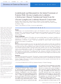 Cover page: Lenalidomide and Rituximab for the Initial Treatment of Patients With Chronic Lymphocytic Leukemia: A Multicenter Clinical-Translational Study From the Chronic Lymphocytic Leukemia Research Consortium