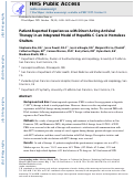 Cover page: Patient-reported experiences with direct acting antiviral therapy in an integrated model of hepatitis C care in homeless shelters.