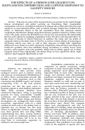 Cover page of THE EFFECTS OF A FRESHWATER GRADIENT ON ZOOPLANKTON DISTRIBUTION AND COPEPOD RESPONSE TO SALINITY SHOCKS